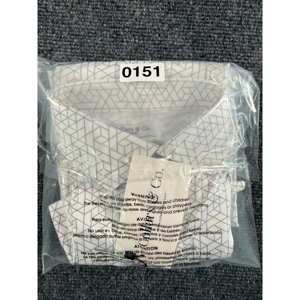 Collars & Co. Polo Mens Small Geometric Print Performance Shirt Short Sleeve NWT - Picture 8 of 8